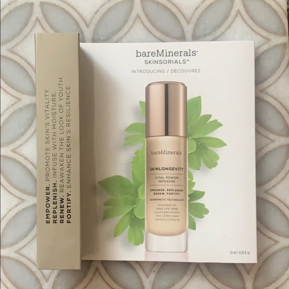 2/$15 bareMinerals skinlongevity serum travel size